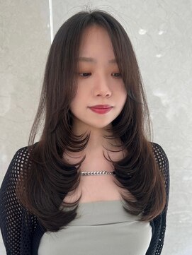 ヘアーサロングランデ(HAIR SALON GRANDE) ハイライトカラーミルクティーベージュレイヤーカット