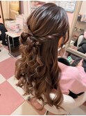 ハーフアップ