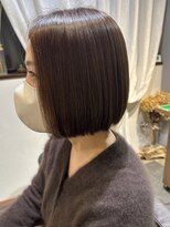 ワ ヘアー(wa-hair)&nbsp;うるつや髪質改善メテオカラー　ミルクティー　ミニボブショート