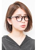 前下がりボブ・  内巻きワンカール・  ボブショート・暗髪