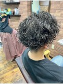 波巻きパーマ
