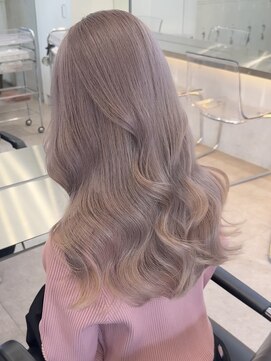 サンクマーケット 渋谷(cinq MARKET) 渋谷ミルクティーベージュハイトーンカラーヘーゼルベージュ韓国