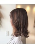 #ミディアムヘア #レイヤーカット#ハイライト#西尾美容院