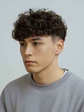 ハレ ヘアサロン(Hale hair salon) Haleブルーブラックニュアンスパーマスパイキーショートバーバー