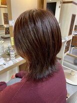 ヘアリゾート粋 ウナム 新宿東口店(enam)&nbsp;透明感ブラウンベージュ/レイヤーカット/ミディアム