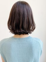トゥーナ 表参道(tona) ミディアムレイヤー、外ハネボブ、グレージュ、脱白髪染め☆