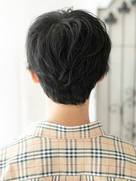 グルーミングサロン バーバー キャッスル 北浦和西口(Grooming salon Barber Castle) ブラック短髪カジュアルダウンバング束感メンズショートI北浦和