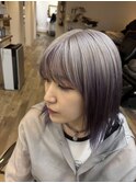シルバー×ラベンダー ルーツカラー