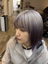 シック 大宮西口(CHIC) シルバー×ラベンダー ルーツカラー