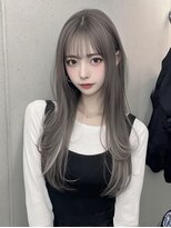 レア 新越谷(LEA) 柔らかストレートレイヤー × グレージュ