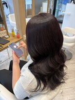 アヴァンス 広島本通店(AVANCE.) 着物ヘア/ダークアッシュ/ミディアムレイヤーカット/広島