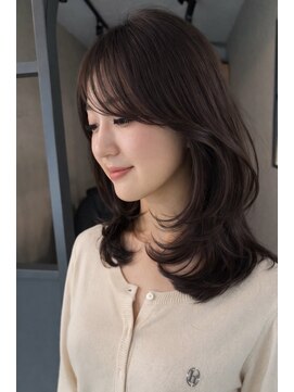 エトワ 中央店(etoi) 大分ミディアムボブレイヤー軽め韓国レイヤーくびれスタイル