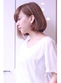 大人可愛い前下がりボブ☆ひし形シルエット エアリーショート