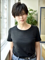 ヘアーリゾートテラス(hair resort terrasse)&nbsp;黒髪ハンサムショートサイドグラデーションジグザグバング★