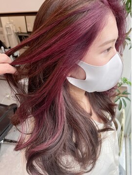 グーフィートーキョー 銀座(Goofy Tokyo) ヨシンモリ/ピンク/インナーカラー/フェイスフレーミング