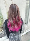 ピンク☆インナーカラー