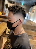 ハイスキンフェード メッシュハイライト
