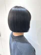 【ボブはシルエットが命！あなたの理想を叶えるツヤボブ】すっきり首元の切りっぱなしボブ♪