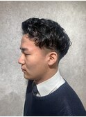 MEN’S HAIR/ブルーブラック/フェザーパーマ/本八幡