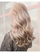 アース 上本町店(HAIR&MAKE EARTH)&nbsp;30代40代ダブルカラーミルクティアッシュデザインカラー透け感