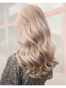 アース 上本町店(HAIR&MAKE EARTH) 30代40代ダブルカラーミルクティアッシュデザインカラー透け感