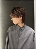 センターパートウルフ×ニュアンスパーマ（名古屋/栄/メンズ）