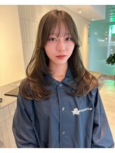 シキ オルガン 大宮(siki ORGAN) オリーブベージュ レイヤーカット シースルーバング
