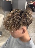 熊本メンズカット スペインカール MEN'S HAIR ハイライト
