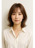 大人女性　外ハネ　ミディアム