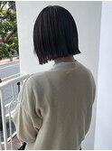 透明感切りっぱなしボブ