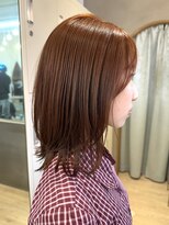 ロンドアジュール 横浜(Lond azur)&nbsp;くびれヘア/アプリコットオレンジ/韓国/ブリーチ/レイヤー/横浜