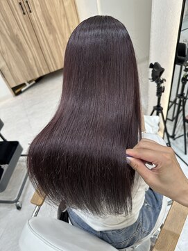 ジーナ 博多筑紫口(Zina) うる艶ラベンダーレッド×髪質改善トリートメント!【福田れん】