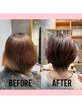 アルトル 池袋2nd(altru) ピンクが素敵なショートスタイル