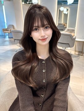 マインバイアフロートギンザ(MYNE by AFLOAT GINZA) レイヤーカット/前髪/顔周りカット/チョコブラウン