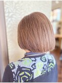 ヘアマニキュア/明るい白髪染め/ボブ/ミセスヘア