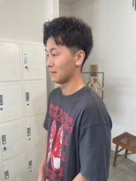 シンエノム(Shin enom) メンズショートツイストピンパーマ刈り上げスパイキーショート