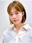 Say.ショートボブイメチェンスモーキーカラー前髪３０代表参道