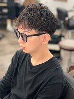 ホーミーズ 横須賀中央店(homies)&nbsp;波巻きスパイラルパーマ ツーブロック マッシュ メンズパーマ