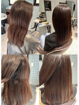 ワンバイアンジ(ONE by Angie)の写真/【豊田市/上挙母駅】広がり・うねり・くせ毛のお悩みに。髪質改善×縮毛矯正で扱いやすい艶髪へ