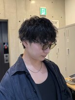 ブルニール 中崎町(BLEUNIR) シャドウパーマ 無造作 韓国メンズ シースルーマッシュ