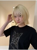 ブロンドハイトーン/レイヤーショートボブ/渋谷
