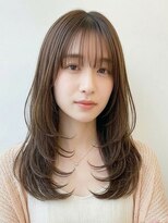 ウィールール 手稲店(WE RULE) 艶カラーベージュ小顔カット透明感レイヤーロング夏カラー