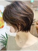 #ショートヘア#小顔#オリーブカラー