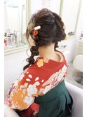 ツイン編み下げヘアセット