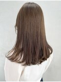 オリーブグレージュ_チェリーブラウンフェミニンロング_ba403921