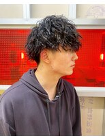 メンズウェーブビジネスマンアッシュカラー簡単スタイリング114