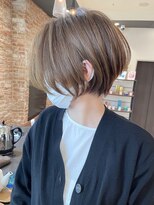 ショートボブ髪型30代40代50代前髪あり前髪なし面長丸顔【荒牧】