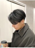 仙台メンズハンサムショート/前下がりセンターパート/メンズヘア