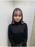 人気デザインカラー透け感グレー☆ボブスタイル池袋東口店