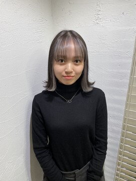 アジールヘア 池袋東口店(agir hair) 人気デザインカラー透け感グレー☆ボブスタイル池袋東口店